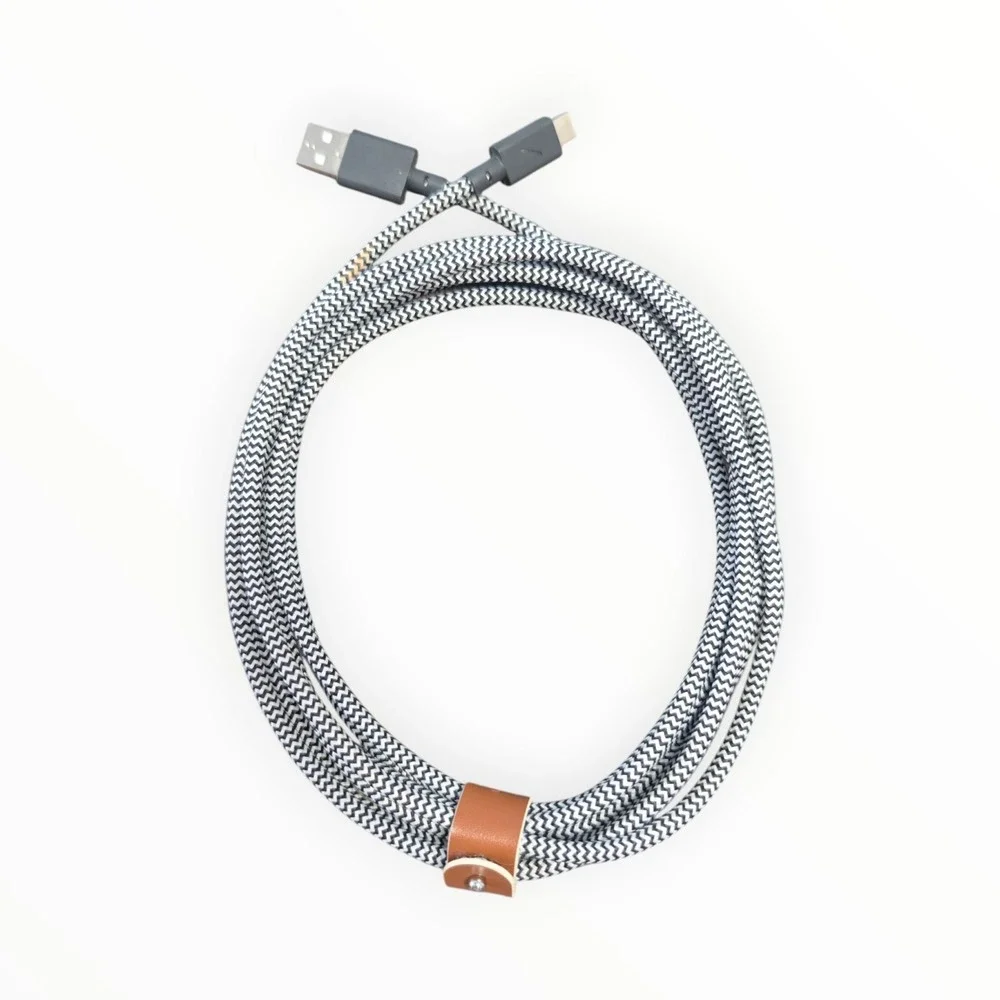 E9-UP Native Union Belt Cable XL 10ft USB-A to USB-C Zebra ⬇️‎ Stain